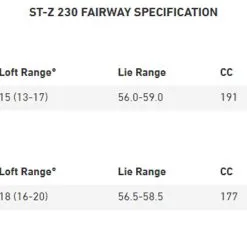 Mizuno Golf Mizuno ST-Z 230 Fairway Wood 8 Mizuno Golf Mizuno ST-Z 230 Fairway Wood -Clubs Shop Mizuno ST Z 230 Fairway Wood Specs 30632.1674333881