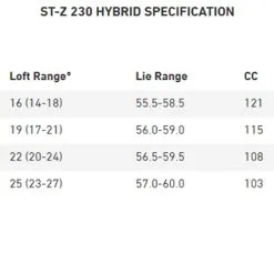 Mizuno Golf Mizuno ST-Z 230 Ladies Hybrids -Clubs Shop Mizuno ST Z 230 Hybrids Specs 30433.1674338359